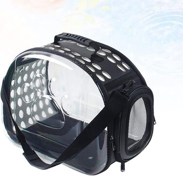 Транспортна сумка для котів POPETPOP - переноска для домашніх тварин, чорна, для подорожей та вигулів