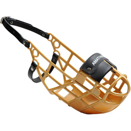 Мухозахисний нашийник AMATHINGS Super Kennel Soft з м'якою накладкою на ніс. Ідеально для вигулу, майданчика для собак, вольєру, перегонів (Золотий)