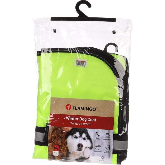 Зимний теплий накид для собак Flamingo Kimo Green – 30 см – водонепроникний, з капюшоном та флісовою підкладкою