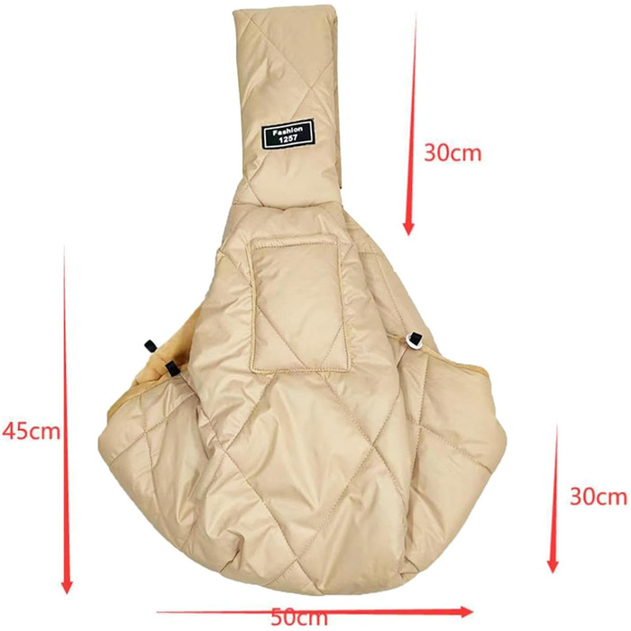 Трапляча сумка для собак та котів, зимова, з м'яким ременем, сумка-переноска для тварин, маленька, кольору абрикос