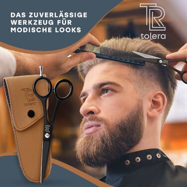 Набір професійних перукарських ножиць з гребінцем та екіпежем | Ножиці для стрижки та проріджування волосся - гострі та точні - унісекс перукарські ножиці та ножиці для проріджування