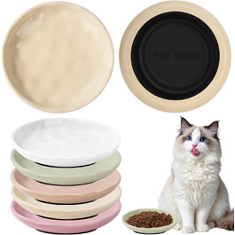 Набір мисок для котів Vikcvcsc 5 шт. з антиковзким дном, керамічні, для котів, кошенят та дрібних тварин