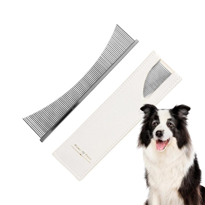 Гребінець для собак та котів, щітка для грумінгу, аксесуари для догляду за шерстю, для літніх собак, довгошерстих порід, щоденне використання, сезон линьки, для цуценят, срібна