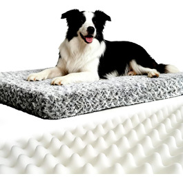 Ортопедичне ліжко для собак 90x70x8 см, середнього розміру. Зручна лежанка для собак та котів з memory foam, антиковзаюче дно, можна прати. Сірий колір.