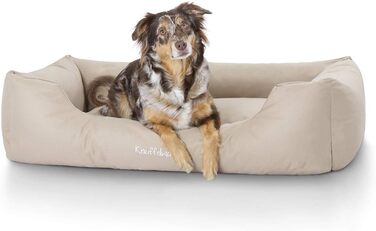 Лежак для собак Knuffelwuff Finlay XL 105x75 см, бежевий, нейлоновий, з високими бортами, знімний чохол, легке чищення, для великих, середніх і малих собак
