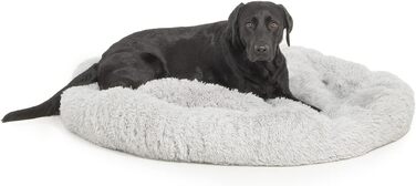 Wallace & Jones | Плюшеве ліжко для собак Sarnia - XL, сірий, 115 x 115 x 26 см