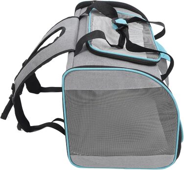 Трансформер для тварин XOYIXOYI: дихаючий рюкзак-переноска для котів та собак, велика місткість, легкий у догляді, для прогулянок на вулиці (сірий та блакитний)