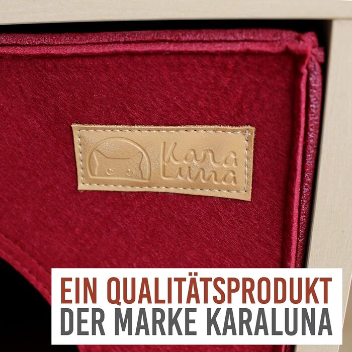 KaraLuna Будиночок для котів з фетру для полиці, підходить до IKEA Kallax або Expedit, котяча лежанка для 2 котів або великих котів, спальне місце з фетру (червоний)
