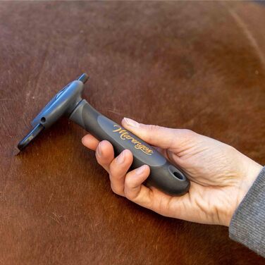 Гребінець для шерсті коня та собаки Marengos | Видаляє підшерсток та зимове хутро | Здорове шкірне покриття та блискуча шерсть | Гребінець для гриви коня | Допомога у линянні коней та собак | Аксесуари для коней