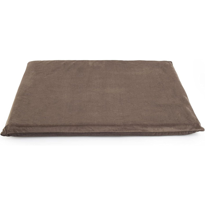 Ліжко для собак XL, велюр коричневий, 100 x 79 x 22 см | З м'яким вкладишем | Софа для великих собак