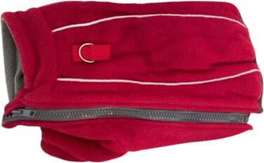 Теплий собачий костюм BoxDog: куртка для собак з поларфлісу, для холодної погоди, маленькі та середні породи, червоний колір, модель Getaway Solids