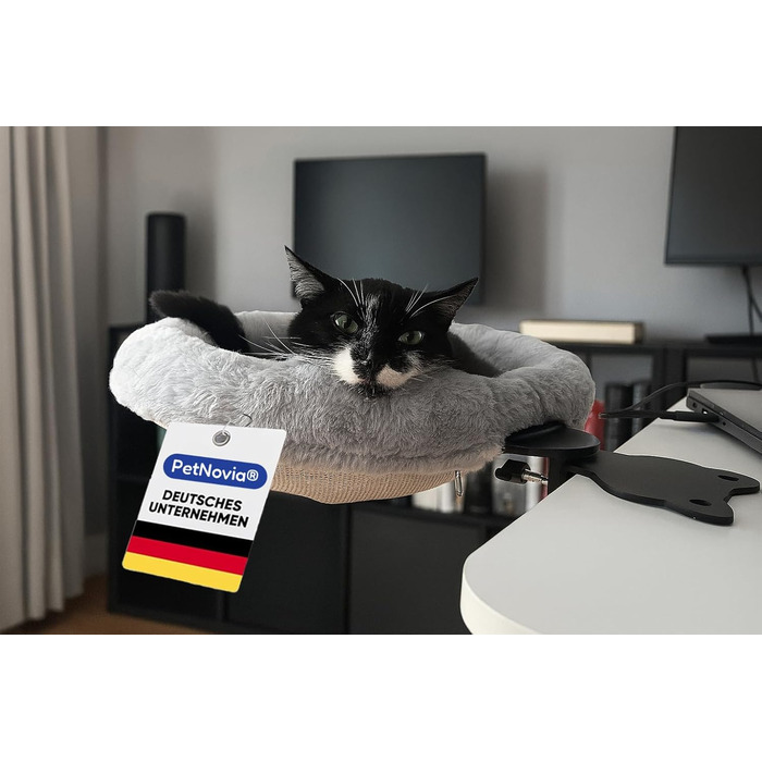 Стол для дому та офісу PetNovia з котячим будиночком - зручний, стійкий та миючий. Нова, посилена модель