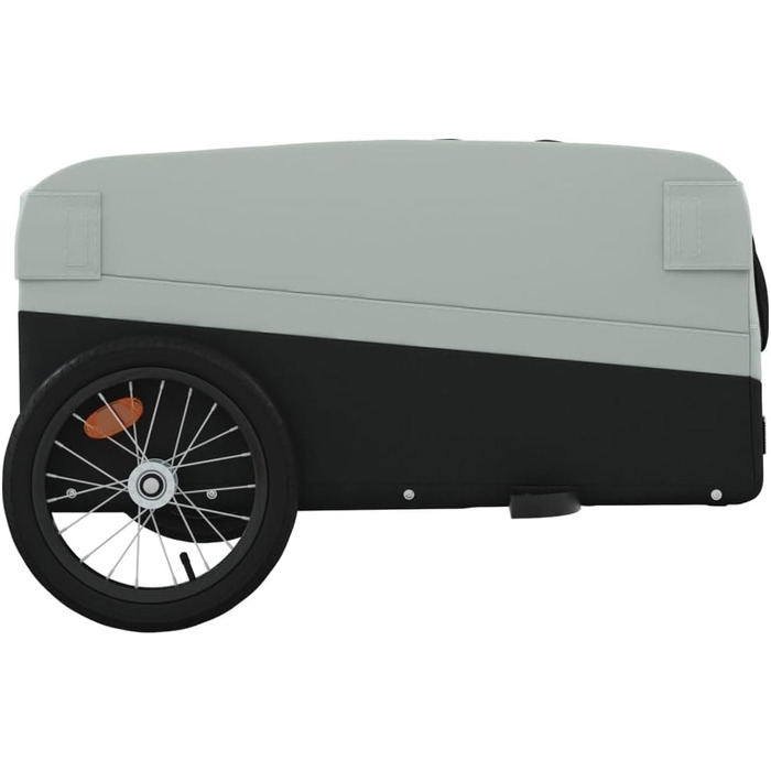 Причіп для собак Gecheer, чорний та сірий, 126x63x50 см, вантажопідйомність 30 кг, з відбивачами та прапором