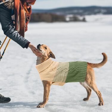 Теплий пуховик для собак ASENKU, великий розмір, зелений: для німецьких та середніх собак, осінь/зима, теплий, з коміром, для собак та котів