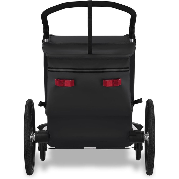 Фуктек Причіп для велосипеда Sportfux на 2 місця, з кишенькою, світловідбивачами, ручкою, захистом від дощу та сонця, складний, фіолетовий FX-FA1 (чорний)