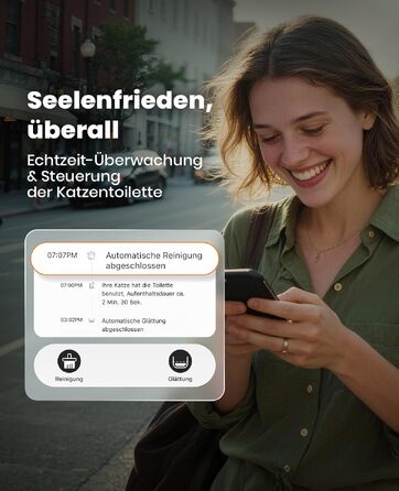 Автоматичний самоочисний лоток для котів oneisall з системою EaseClean™, відкритий дизайн, автоматичний та ручний режими, керування через App, з килимком та 40 пакетами