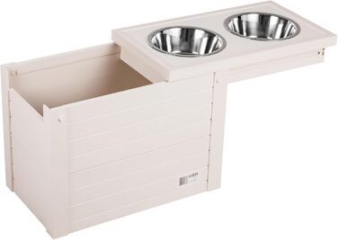 Підставка для годування собак New Age Pet ECOFLEX з 2 металевими мисками і контейнером для корму