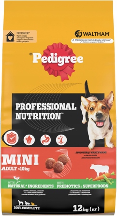 Сухий корм для собак малих порід Pedigree з яловичиною та овочами, 12 кг