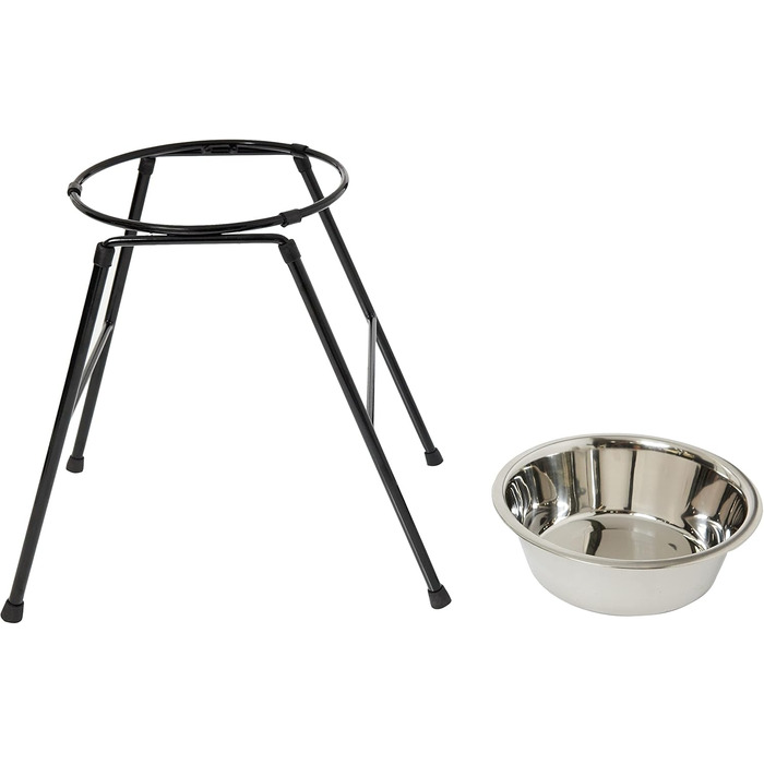 Автоматична годівниця для тварин Classic Pet Products з високою підставкою, 2500 мл, нержавіюча сталь, 37 см