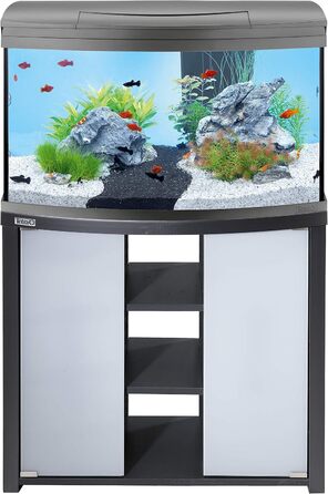 Тумба для акваріума Tetra AquaArt Evolution Line 100/130 л, антрацит, з матовим склом і простором для техніки