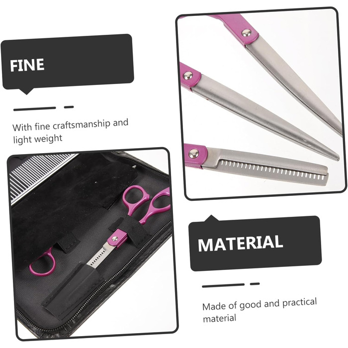 Професійні вигнуті ножиці для грумінгу собак Mipcase з нержавіючої сталі. Безпечні закруглені кінчики для стрижки та догляду вдома та в салоні