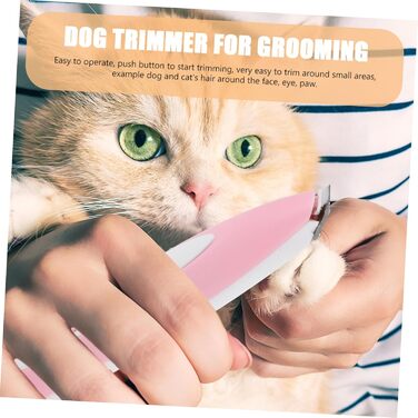 Електричний триммер для собак та котів POPETPOP (2 шт.) - безшумний, для догляду за тваринами, рожевий, 15.8*3.3cm