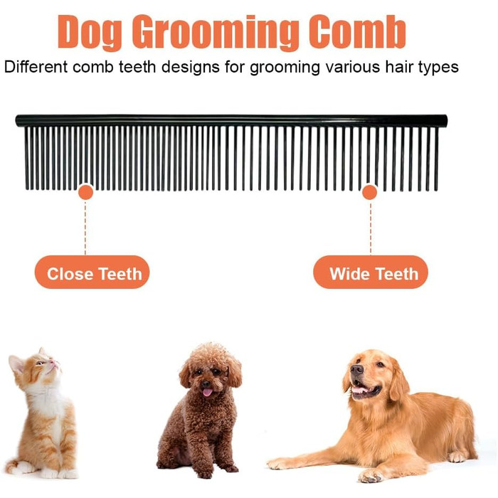 Набір ножиць для грумінгу собак, 7-в-1. Безшумні ножиці для догляду за шерстю собак та котів з безпечними закругленими кінцями