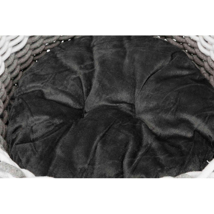 Корзина для тварин Trixie Nabou, плетена, діаметр 45 см, сіра/біла