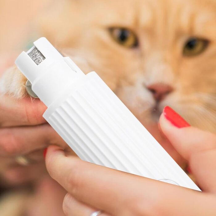 Шліфувальник для собачих кігтів | 3-ступеневий акумуляторний портативний шліфувальник кігтів з LED | Компактний інструмент для догляду за кігтями - для дорослих, сім'ї, друзів, жінок та чоловіків (білий)