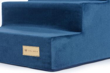 Сходинка для собак Velinda з 4 сходинками, також підходить для котів. Допомагає домашнім тваринам легко підніматися. Матеріал: піна. Колір: темно-синій