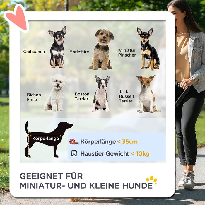 Візок для собак та котів PawHut, чорний, 75x45x97 см, 75L, з килимком, сітковими віконцями, тримачем для напоїв та сумкою для зберігання