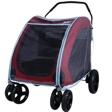 Захист від дощу для візка для собак, велика блискавка, захист для візка для домашніх тварин, водонепроникний, прозорий, PVC, захист від негоди, аксесуари для домашніх тварин