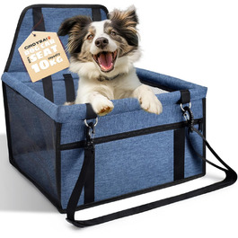 Автокрісло для собак - стабільне, з дихаючого оксфорду, для маленьких та середніх собак, синього кольору