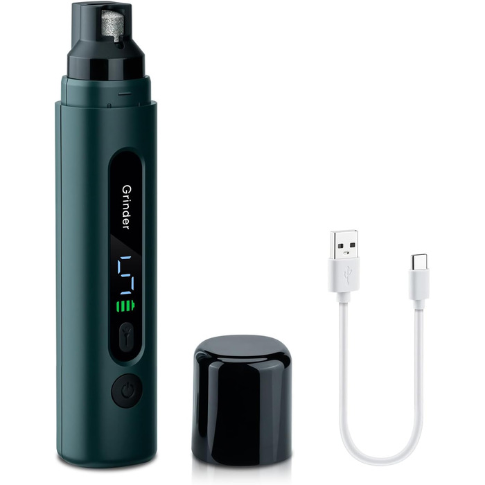 Електричний точило для кігтів домашніх тварин Mcbazel для котів та собак, тихий точило для собак з LED-підсвіткою, регульований з 5 швидкостями, точило для кігтів, алмазна шліфувальна диска