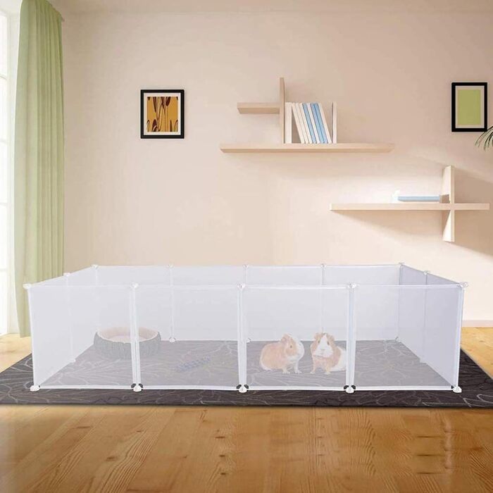 Клітка-загін для тварин, портативна велика пластикова огорожа для маленьких тварин, загін для цуценят, клітка-загін для морських свинок, хом'яків, кроликів