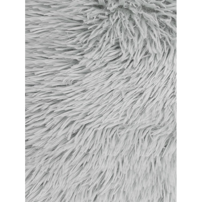 Кругле собаче ліжко Normani для великих та маленьких собак - ергономічна подушка-доннат - диванчик для собак з високим бортиком (Світло-сірий, 80x80x24 см)