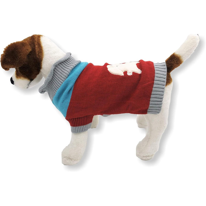 Теплий в'язаний пуловер для собак, модний дизайн, для маленьких та великих тварин, розмір XXS (довжина 20.3 см), XL (довжина 18 см), матеріал: бібер