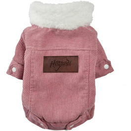 Рожева тепла куртка для собак та котів на осінь-зиму, XS - для маленьких та середніх порід (Шнауцер, Йоркширський тер'єр)