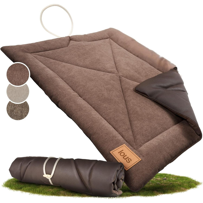 Водонепроникний килимок для собак, плед для пікніка - лежанка для тварин, килимок для відпочинку на вулиці та в приміщенні (75x55x3 см), розмір S, коричневий