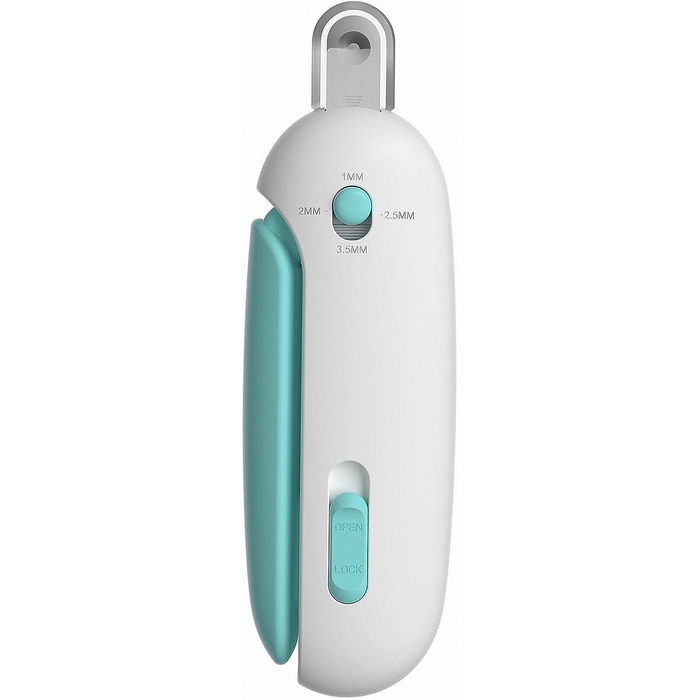 Регульовані ножиці для обрізання кігтів домашніх тварин з 4 розмірами, захистом від травм, прихованим напильником та неслизькою ручкою для собак, котів та дрібних тварин