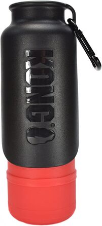 KONG H2O ізольована пляшка для води для собак з поїлкою, 750 мл, червона