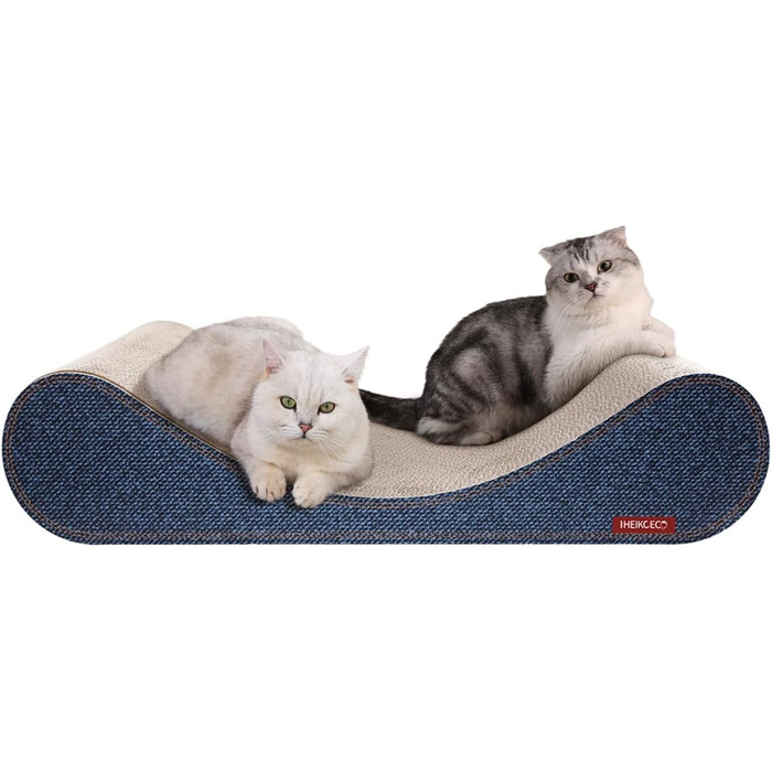 Heikoeco Когтеточка для котів XXL, картон, 60x42x14 см – велика стійка до зносу картонна когтеточка для котів, аксесуар для котів