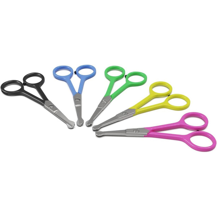 Безпечні ножиці Tiny Trim для грумінгу домашніх тварин, 11.4 см, блакитні