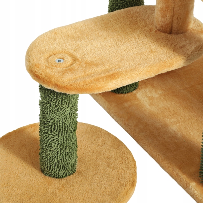 Висока когтеточка для великих кішок із зеленого сизалю