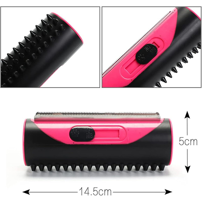 Щітка для видалення підшерстка собак 3-в-1, для собак та котів, з масажним ефектом (жовта)