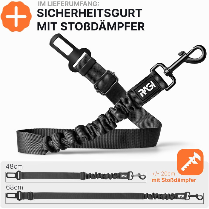 Водонепроникний захист для автосидіння собаки RAGI - 4в1: килимок, захист заднього сидіння, з кріпленням, стійкий до подряпин та ковзання. Підходить для всіх авто