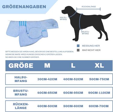 Рушник для собак середніх та великих порід, швидковисихаючий, з мікрофібри, для купання та плавання, довжина спини 40-50 см