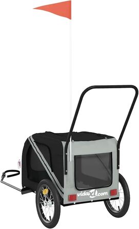 Фарм-причіп для собак Gecheer: міцний каркас з заліза, Oxford-тканина, дах з ПВХ для безпечних та комфортних поїздок