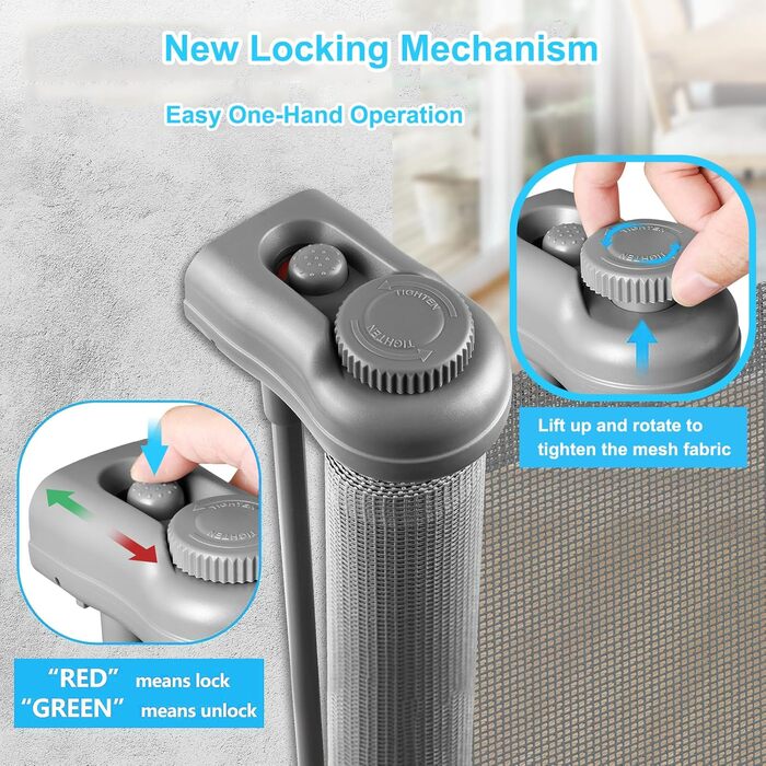 Захист для сходів з замком: розтяжний захист для дітей та собак, 150 см ширина, 83 см висота (300 см)