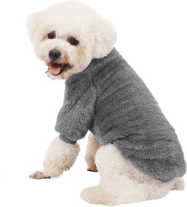 Пуловери для собак Kyaringtso, 2 шт., для маленьких собак, одяг для собак, дівчаток та хлопчиків, ультрам'які та теплі, зимові, на Різдво (XXS - XXL, блакитний + світло-коричневий + темно-сірий)